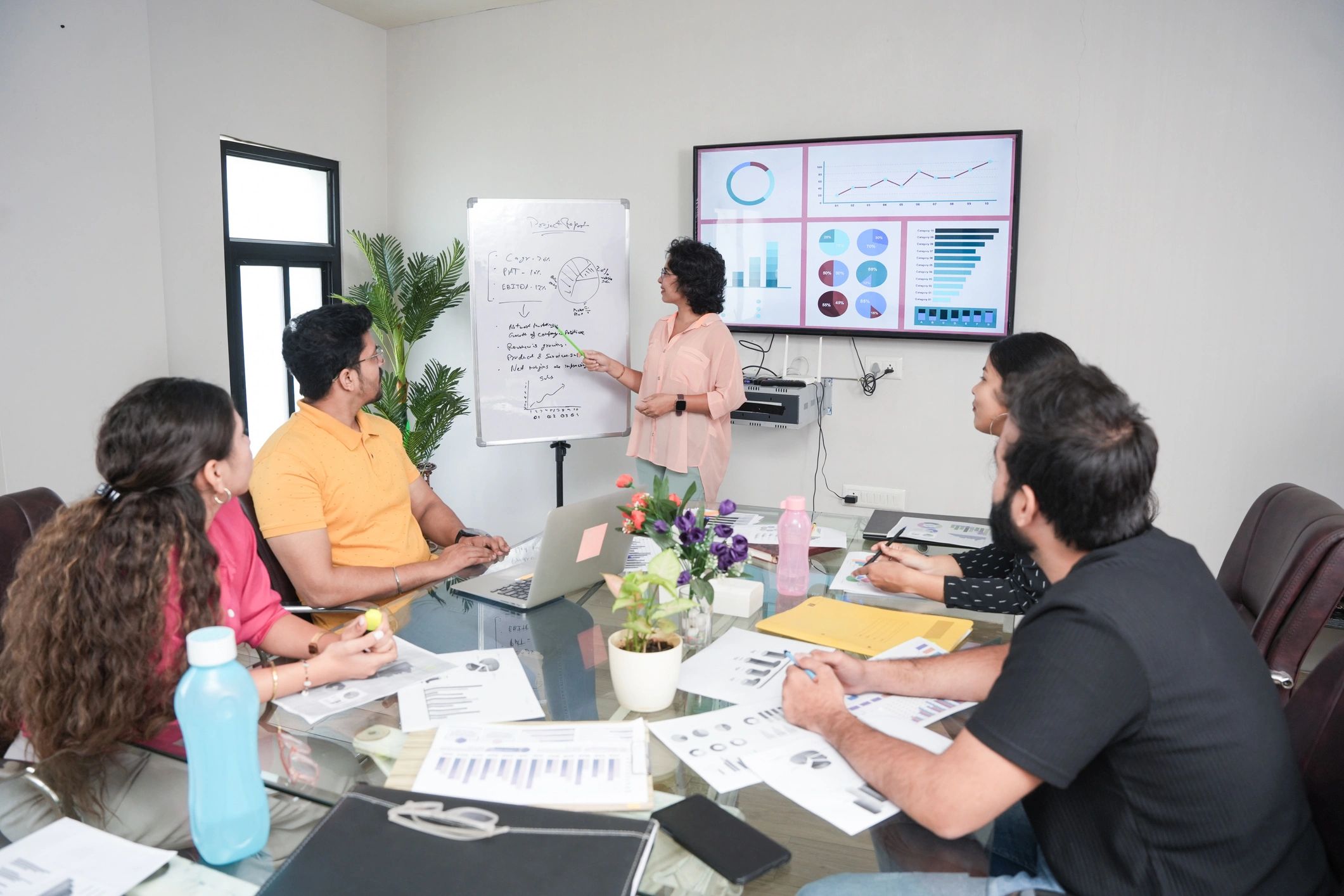 Beauty training session in a professional classroom