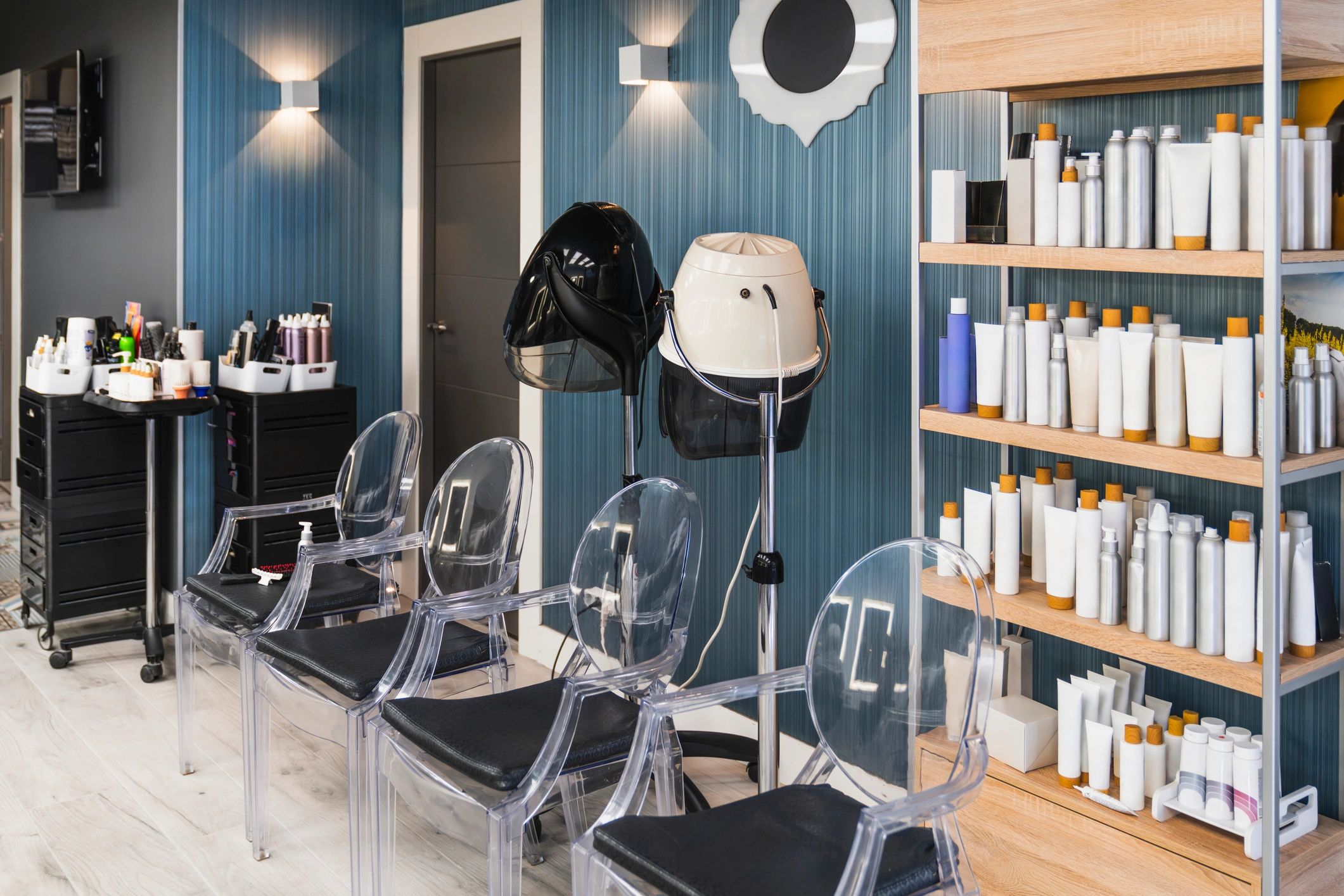 Elegant salon interior at Amara Luxury Salon and Academy